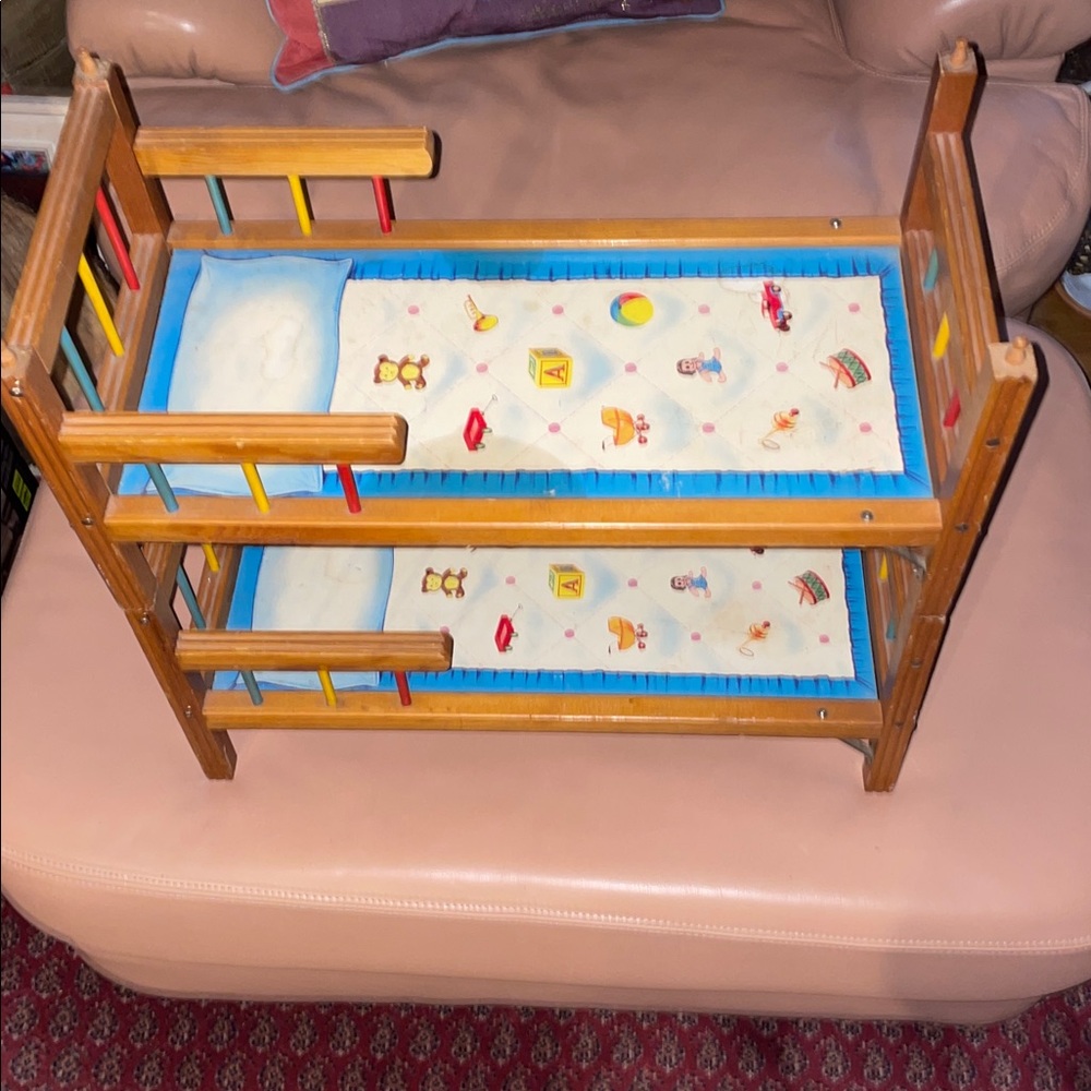 Two vintage stackable wooden doll beds - 
19” x 9” each - Picture 4 of 5